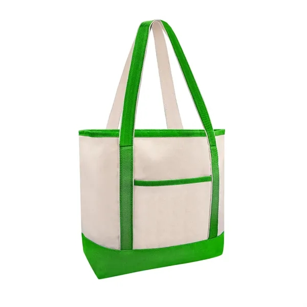 6 OZ Poly Cotton Canvas Boat Tote w/ Reinforced Handle - 6 OZ Poly Cotton Canvas Boat Tote w/ Reinforced Handle - Image 3 of 9