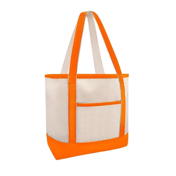 6 OZ Poly Cotton Canvas Boat Tote w/ Reinforced Handle - 6 OZ Poly Cotton Canvas Boat Tote w/ Reinforced Handle - Image 4 of 9