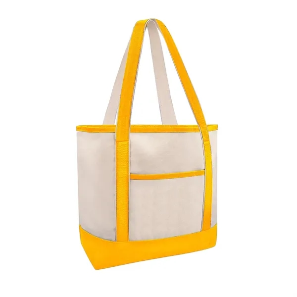 6 OZ Poly Cotton Canvas Boat Tote w/ Reinforced Handle - 6 OZ Poly Cotton Canvas Boat Tote w/ Reinforced Handle - Image 6 of 9
