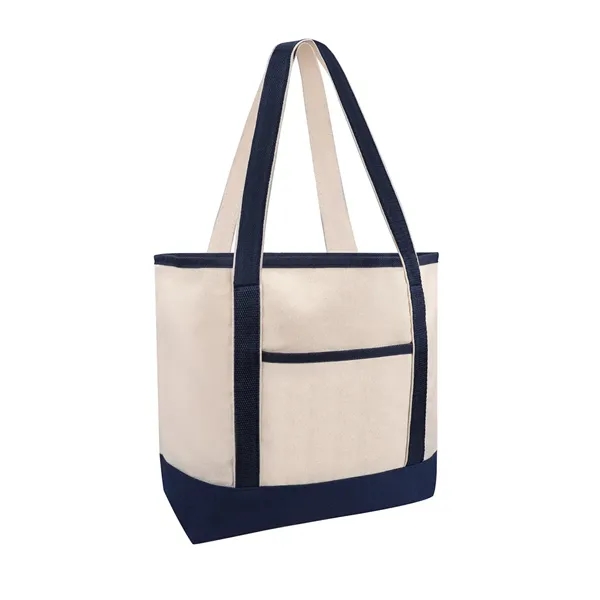 6 OZ Poly Cotton Canvas Boat Tote w/ Reinforced Handle - 6 OZ Poly Cotton Canvas Boat Tote w/ Reinforced Handle - Image 7 of 9