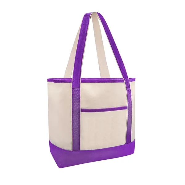 6 OZ Poly Cotton Canvas Boat Tote w/ Reinforced Handle - 6 OZ Poly Cotton Canvas Boat Tote w/ Reinforced Handle - Image 8 of 9