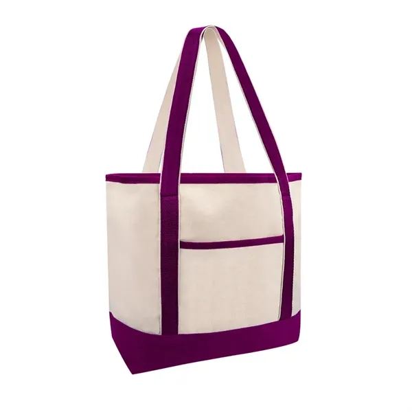 6 OZ Poly Cotton Canvas Boat Tote w/ Reinforced Handle - 6 OZ Poly Cotton Canvas Boat Tote w/ Reinforced Handle - Image 9 of 9