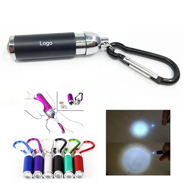 Mini Zoomable LED Flashlight Keychain with Carabiner - Mini Zoomable LED Flashlight Keychain with Carabiner - Image 0 of 4