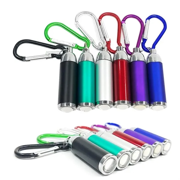 Mini Zoomable LED Flashlight Keychain with Carabiner - Mini Zoomable LED Flashlight Keychain with Carabiner - Image 1 of 4