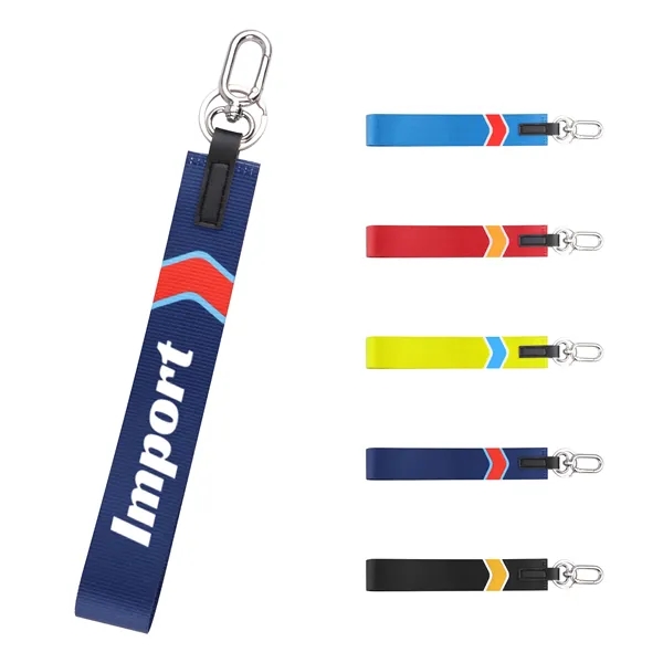 1 /4" Polyester Wrist Lanyard Keychain Strap W/  ring