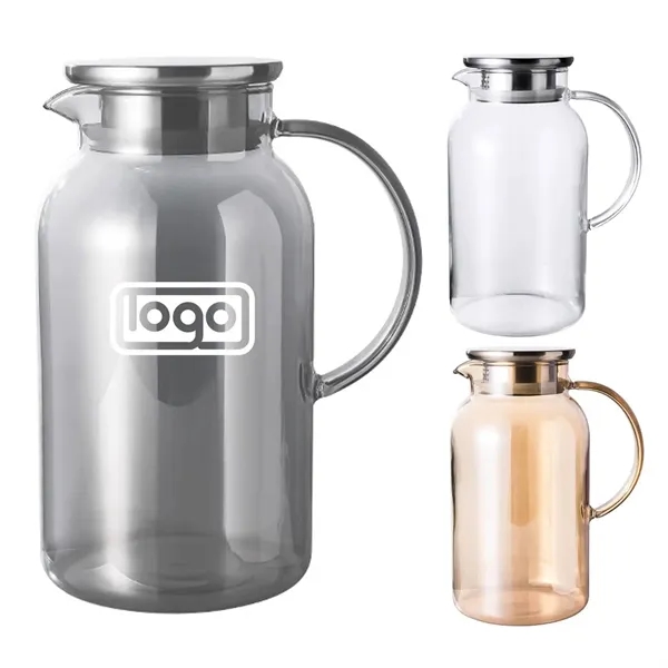 67oz Heat Resistant Glass Pitcher W/ Lid - 67oz Heat Resistant Glass Pitcher W/ Lid - Image 0 of 4