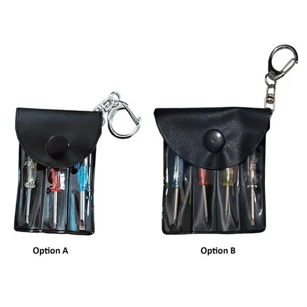 4-Piece Mini Screwdriver Tool Set W/ Storage Pouch - 4-Piece Mini Screwdriver Tool Set W/ Storage Pouch - Image 0 of 4
