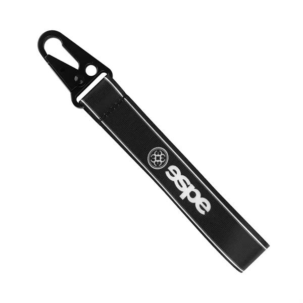 1" Nylon Wrist Lanyard Keychain Strap with Carabiner Clip - 1" Nylon Wrist Lanyard Keychain Strap with Carabiner Clip - Image 1 of 3