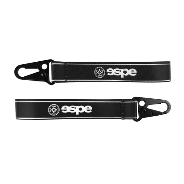 1" Nylon Wrist Lanyard Keychain Strap with Carabiner Clip - 1" Nylon Wrist Lanyard Keychain Strap with Carabiner Clip - Image 2 of 3