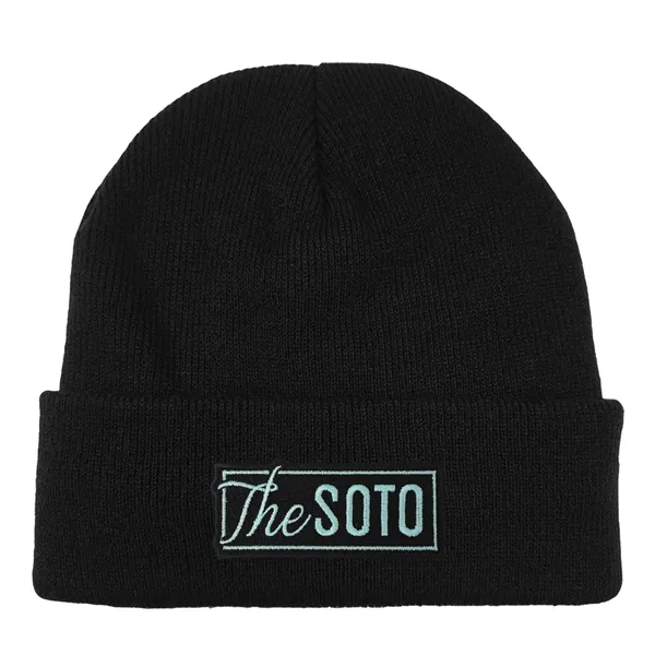 Rolled Sherpa Lined Knit Beanie Cap - Rolled Sherpa Lined Knit Beanie Cap - Image 2 of 4