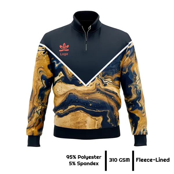 Unisex Fleece-Lined Quarter Zip Sweatshirt Sublimation 310G - Unisex Fleece-Lined Quarter Zip Sweatshirt Sublimation 310G - Image 0 of 0