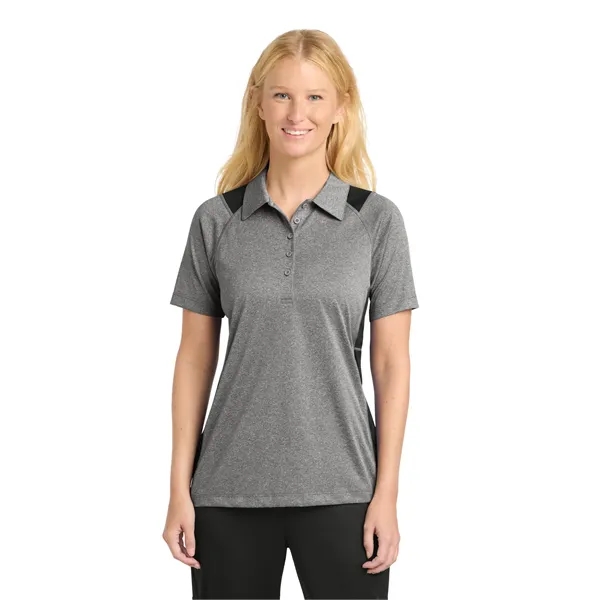 Sport-Tek Women's Heather Colorblock Contender Polo. - Sport-Tek Women's Heather Colorblock Contender Polo. - Image 0 of 49