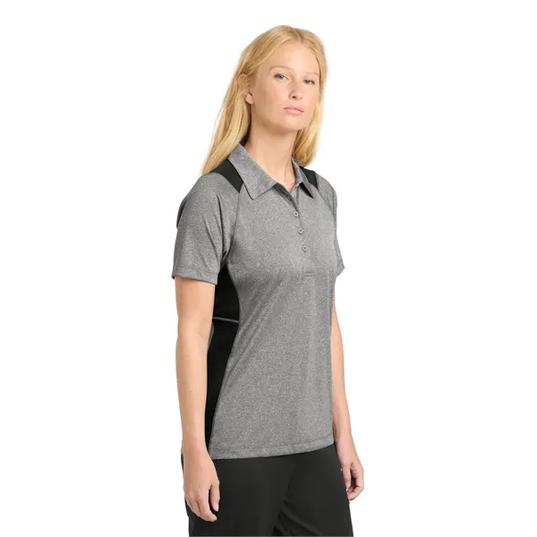Sport-Tek Women's Heather Colorblock Contender Polo. - Sport-Tek Women's Heather Colorblock Contender Polo. - Image 2 of 49