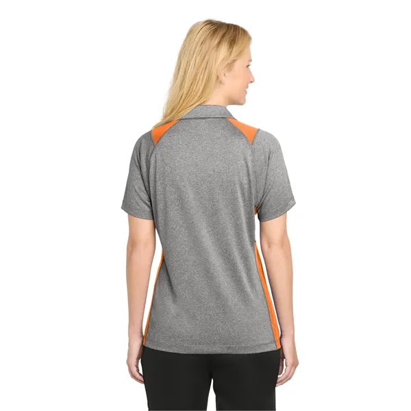 Sport-Tek Women's Heather Colorblock Contender Polo. - Sport-Tek Women's Heather Colorblock Contender Polo. - Image 5 of 49