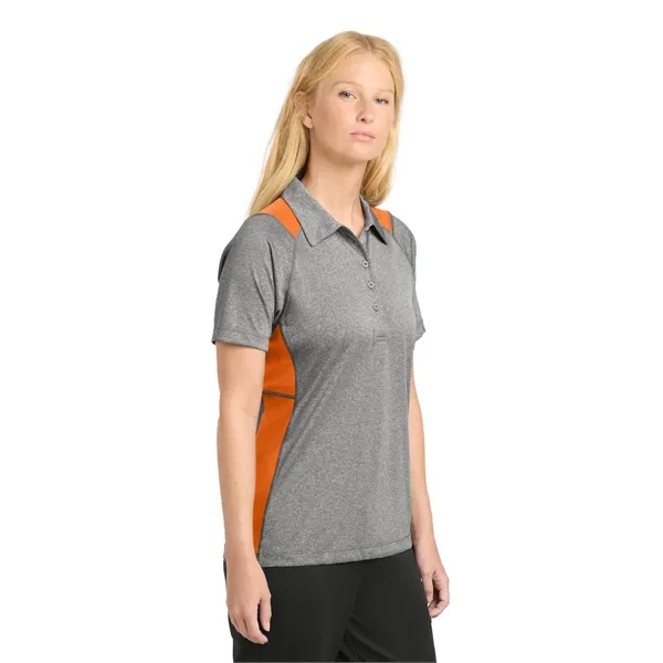 Sport-Tek Women's Heather Colorblock Contender Polo. - Sport-Tek Women's Heather Colorblock Contender Polo. - Image 6 of 49