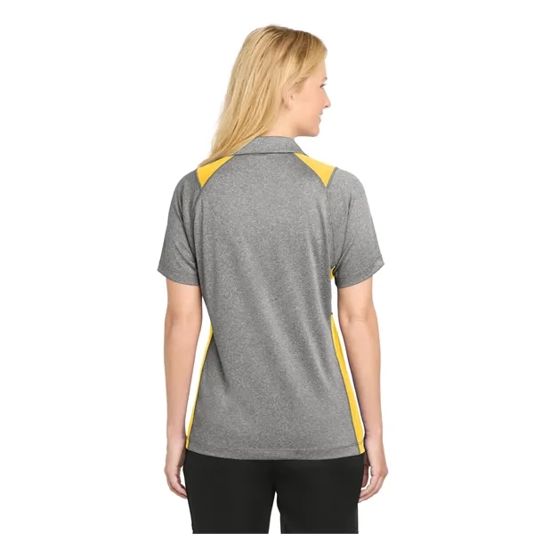 Sport-Tek Women's Heather Colorblock Contender Polo. - Sport-Tek Women's Heather Colorblock Contender Polo. - Image 15 of 49