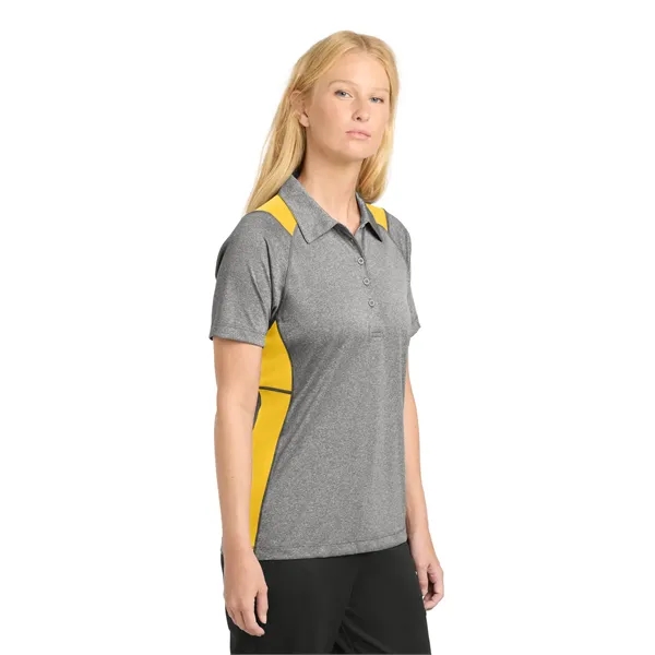 Sport-Tek Women's Heather Colorblock Contender Polo. - Sport-Tek Women's Heather Colorblock Contender Polo. - Image 16 of 49