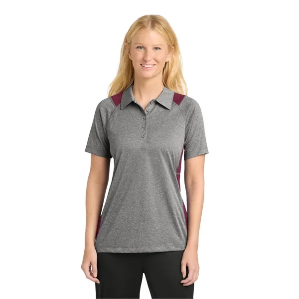 Sport-Tek Women's Heather Colorblock Contender Polo. - Sport-Tek Women's Heather Colorblock Contender Polo. - Image 17 of 49
