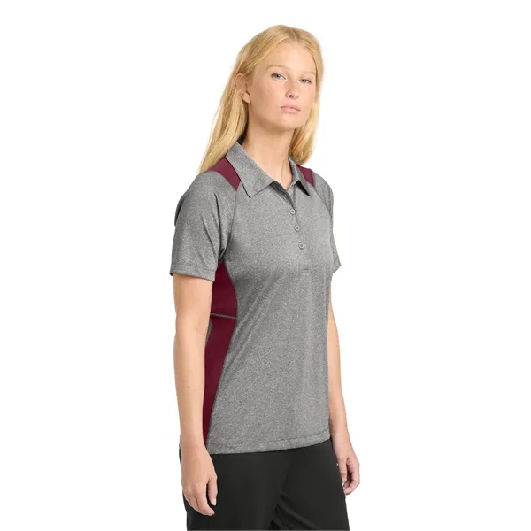Sport-Tek Women's Heather Colorblock Contender Polo. - Sport-Tek Women's Heather Colorblock Contender Polo. - Image 19 of 49