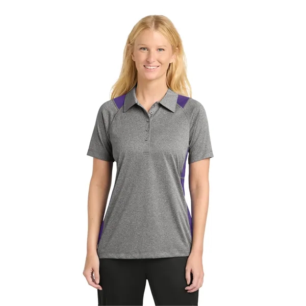 Sport-Tek Women's Heather Colorblock Contender Polo. - Sport-Tek Women's Heather Colorblock Contender Polo. - Image 21 of 49