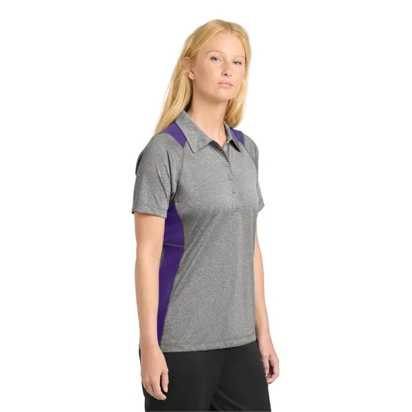 Sport-Tek Women's Heather Colorblock Contender Polo. - Sport-Tek Women's Heather Colorblock Contender Polo. - Image 24 of 49