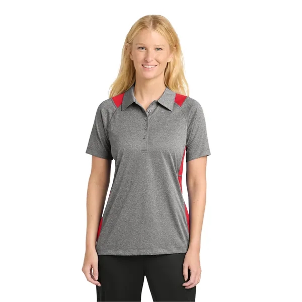 Sport-Tek Women's Heather Colorblock Contender Polo. - Sport-Tek Women's Heather Colorblock Contender Polo. - Image 30 of 49