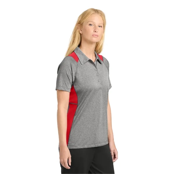 Sport-Tek Women's Heather Colorblock Contender Polo. - Sport-Tek Women's Heather Colorblock Contender Polo. - Image 32 of 49