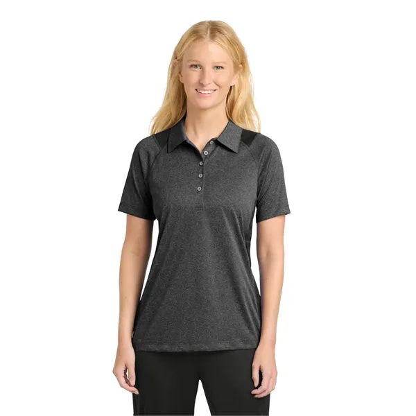 Sport-Tek Women's Heather Colorblock Contender Polo. - Sport-Tek Women's Heather Colorblock Contender Polo. - Image 40 of 49