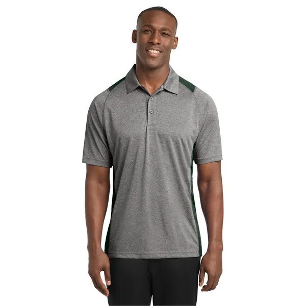 Sport-Tek Heather Colorblock Contender Polo. - Sport-Tek Heather Colorblock Contender Polo. - Image 8 of 54
