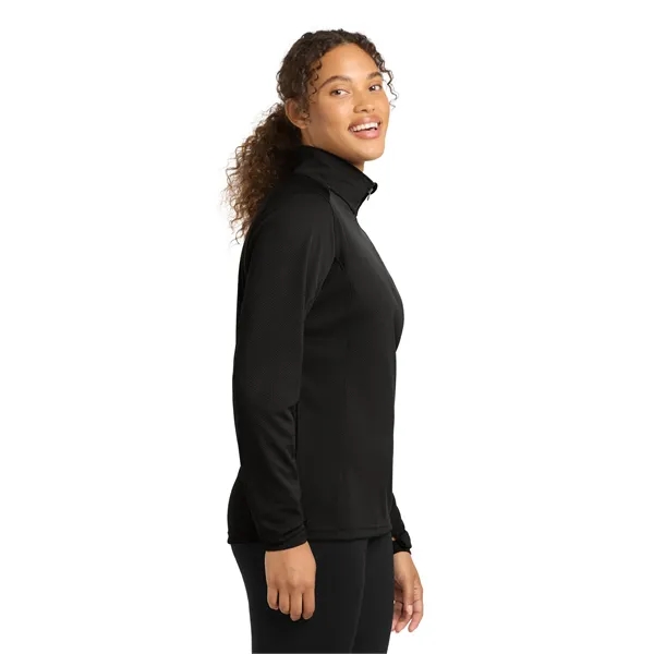 Sport-Tek Women's Sport-Wick Textured 1/4-Zip Pullover. - Sport-Tek Women's Sport-Wick Textured 1/4-Zip Pullover. - Image 3 of 29