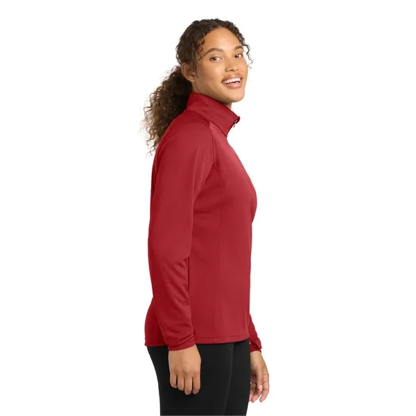 Sport-Tek Women's Sport-Wick Textured 1/4-Zip Pullover. - Sport-Tek Women's Sport-Wick Textured 1/4-Zip Pullover. - Image 7 of 29