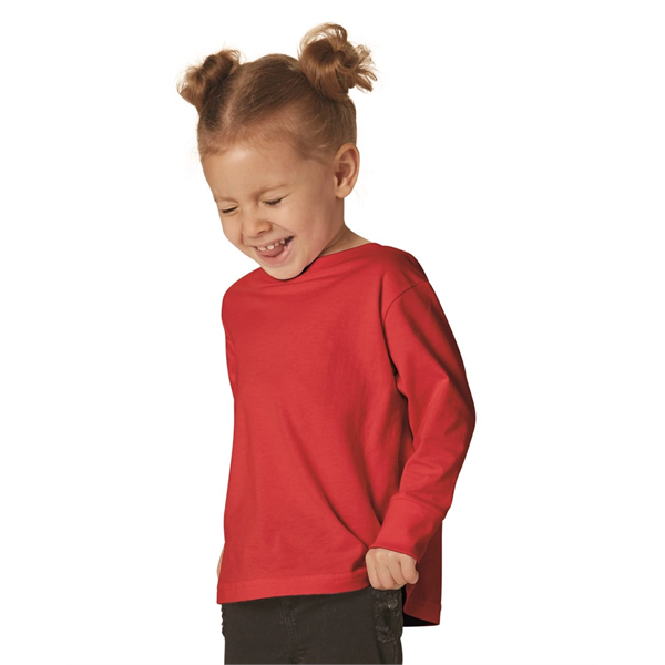 Rabbit Skins Toddler Fine Jersey Long Sleeve Tee - Rabbit Skins Toddler Fine Jersey Long Sleeve Tee - Image 7 of 44
