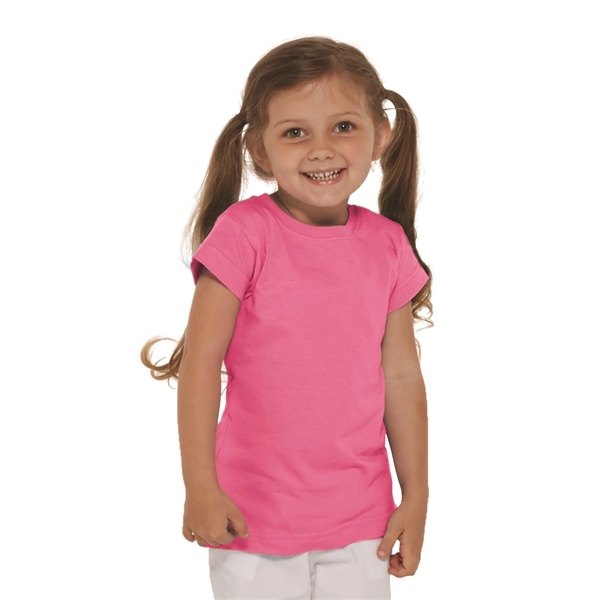 Rabbit Skins Toddler Girls Fine Jersey Tee - Rabbit Skins Toddler Girls Fine Jersey Tee - Image 2 of 45