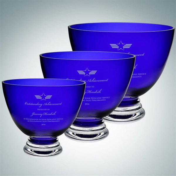 Cobalt Blue Footed Glass Bowl - Cobalt Blue Footed Glass Bowl - Image 1 of 1