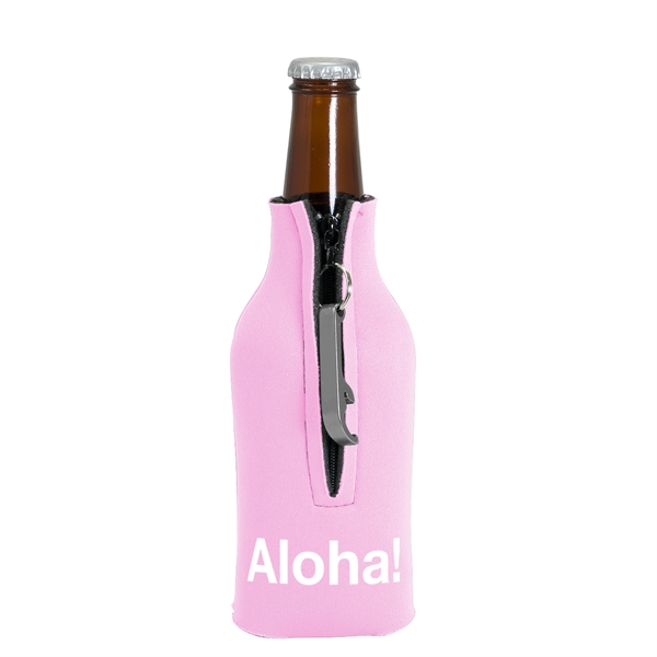 Zippered Bottle Coolie™ With Opener - Zippered Bottle Coolie™ With Opener - Image 2 of 27