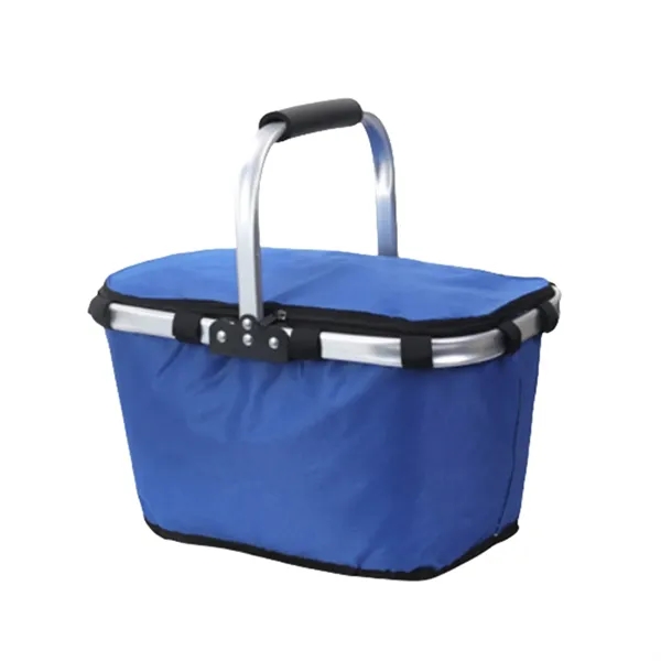 Portable Folding Picnic Basket Insulated Cooler With Handle - Portable Folding Picnic Basket Insulated Cooler With Handle - Image 5 of 7