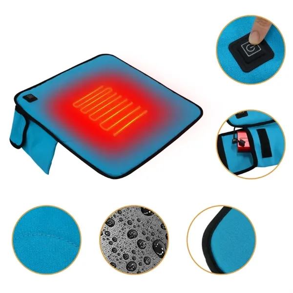Portable USB Heated Lap Blanket & Seat Pad - Portable USB Heated Lap Blanket & Seat Pad - Image 3 of 5