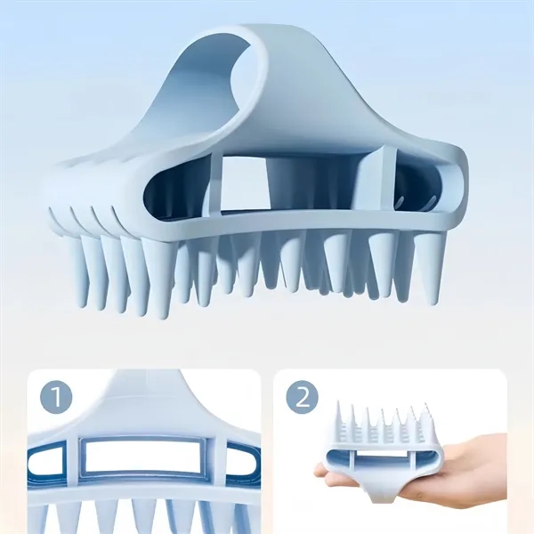 Soft Silicone Scalp Massager Brush For Hair Care Wellness - Soft Silicone Scalp Massager Brush For Hair Care Wellness - Image 6 of 10