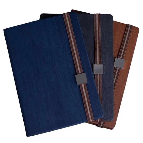 TiTUS® Melange PU Leather A5 Executive Notebook with Elastic - TiTUS® Melange PU Leather A5 Executive Notebook with Elastic - Image 1 of 5