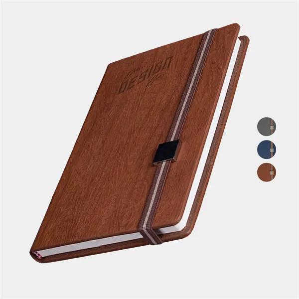 TiTUS® Melange PU Leather A5 Executive Notebook with Elastic - TiTUS® Melange PU Leather A5 Executive Notebook with Elastic - Image 0 of 5