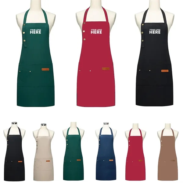 Chef Apron With Adjustable Shoulder Straps - Chef Apron With Adjustable Shoulder Straps - Image 0 of 2