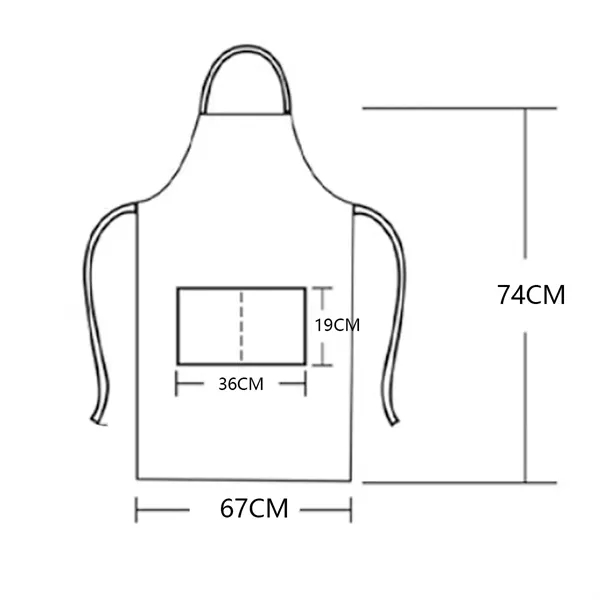Chef Apron With Adjustable Shoulder Straps - Chef Apron With Adjustable Shoulder Straps - Image 2 of 2
