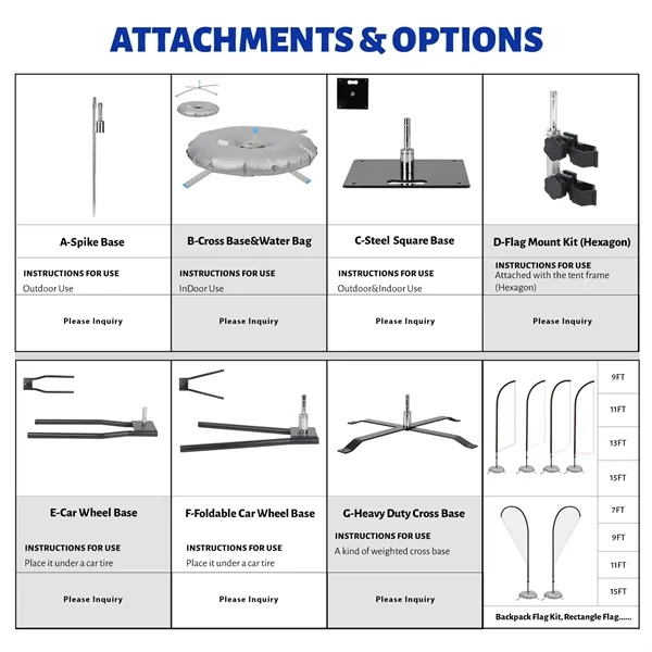 13' Custom Feather Flag Kit- Double Sided W/ Cross Base - 13' Custom Feather Flag Kit- Double Sided W/ Cross Base - Image 1 of 4