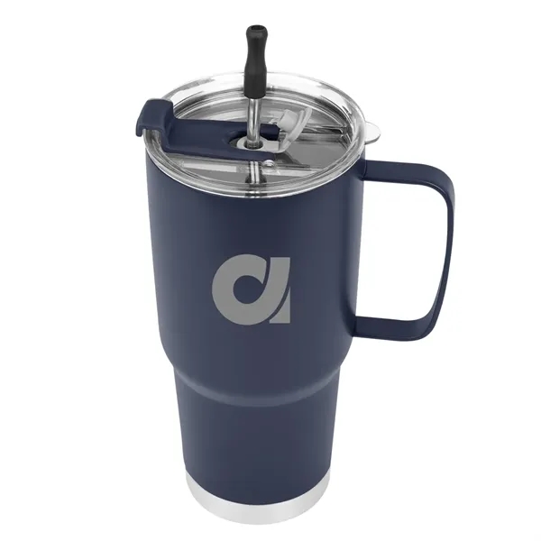 30 Oz. Lisbon Stainless Steel Tumbler With Straw - 30 Oz. Lisbon Stainless Steel Tumbler With Straw - Image 3 of 5