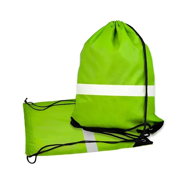 Outdoor Reflective Drawstring Bag - Outdoor Reflective Drawstring Bag - Image 3 of 8