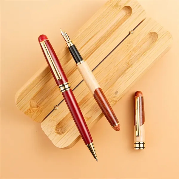 The vintage pen case for high-end wooden fountain pens - The vintage pen case for high-end wooden fountain pens - Image 2 of 4