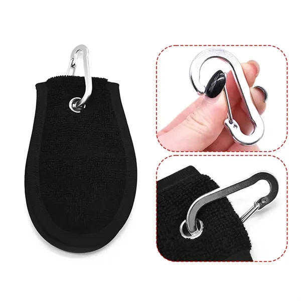 Reusable Portable Golf Ball Cleaning Towel Keychain Hook - Reusable Portable Golf Ball Cleaning Towel Keychain Hook - Image 1 of 8