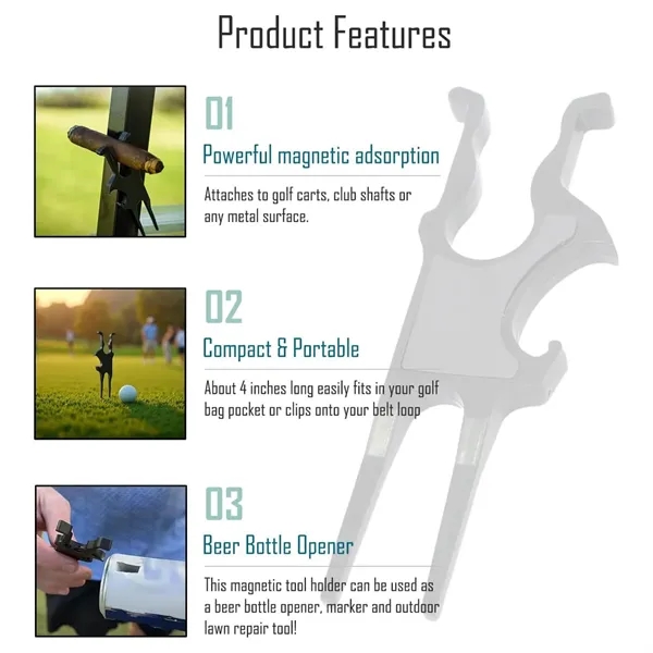 Cigar Holder Beer Opener Ball Marker in 1 Magnetic Golf Tool - Cigar Holder Beer Opener Ball Marker in 1 Magnetic Golf Tool - Image 1 of 10