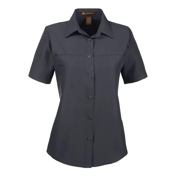 Harriton Women's Foundation Cotton Twill Shirt with Teflon - Harriton Women's Foundation Cotton Twill Shirt with Teflon - Image 3 of 7