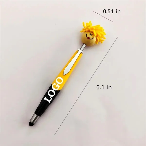Mop Head Ballpoint Pens w/ Screen Cleaner - Mop Head Ballpoint Pens w/ Screen Cleaner - Image 1 of 4
